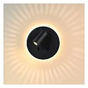 Lucide wall luminaire BENTJER LED round IP20, black 