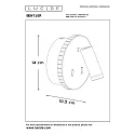 Lucide wall luminaire BENTJER LED round IP20, black 