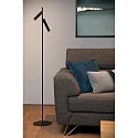 Lucide floor lamp PHILON LED 2 flames, cylindrical IP20, black dimmable