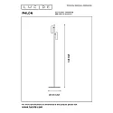 Lucide floor lamp PHILON LED 2 flames, cylindrical IP20, black dimmable