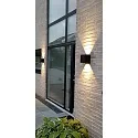 Lumexx LED Außenwandleuchte ARCA XL W150, 2x9W, 3000K, 2x819lm, IP65, dimmbar, schwarz