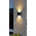 Lumexx LED Außenwandleuchte ARCA XL W150, 2x9W, 3000K, 2x819lm, IP65, dimmbar, schwarz