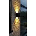 Lumexx LED Außenwandleuchte ARCA XL W150, 2x9W, 3000K, 2x819lm, IP65, dimmbar, schwarz