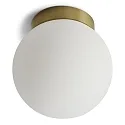LED Decken-/ Wandleuchte PALLA SINGLE Ø 13,5cm 9,7W DTW 1800-3000K 868lm CRI>90 IP44, messing