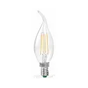 LED Filament Windstoß-Kerzenform C35T, E14, 4W 2700K 400lm, klar