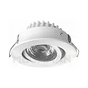 Recessed LED spot RICO HR, IP44, 6.5W 2800K 500lm 36°, CRi> 90, swiveling, dimmable, white
