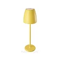 Outdoor LED  Akku Tischleuchte TAVOLA  IP54, 2W 2700K 200lm 90°, mit Touch-Dimmer + USB-C Netzteil, sonnengelb