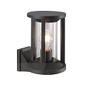 Außenwandleuchte CILLO, IP65, Höhe 27.6cm, E27 max. 15W, Alu-Druckguss anthrazit / Glaszylinder klar