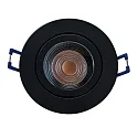 recessed housing DECOCLIC 68MM / GU10 + GU5.3 round, rigid, black matt