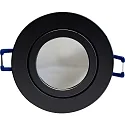 Megatron Einbauring DECOCLIC, rund, IP44, Einbau-Ø 6.8cm, 230V AC / 12V AC, starr, inkl. GU10- / GU5.3-Fassung + Silikon-Ring, schwarz