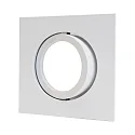 Recessed ring DECOCLIC, angular, IP20, opening Ø 6.8cm, 230V / 12 V, swiveling, incl. GU10- and GU5.3 socket, white