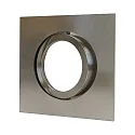Recessed ring DECOCLIC, angular, IP20, opening Ø 6.8cm, 230V / 12 V, swiveling, incl. GU10- and GU5.3 socket, brushed iron