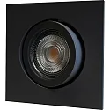 Einbauring DECOCLIC, eckig, IP20, Einbau-Ø 6.8cm, 230V AC / 12V AC, schwenkbar, inkl. GU10- / GU5.3-Fassung, schwarz