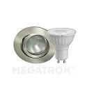 Recessed ring set DECOCLIC, round, opening Ø 6.8cm, incl. socket + MM26552, brushed iron