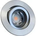 recessed luminaire DECOCLIC 68MM round, swivelling, Dim-To-Warm, set of 1 IP20, stainless steel brushed dimmable 7