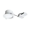 ceiling recessed luminaire FILA DALI DF 100° Ø 172MM round, rigid, DALI controllable, switchable, with diffuser IP54