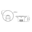 nobilé wall recessed luminaire STAIR 68 SCCT round IP40, black matt dimmable