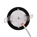 nobilé LED Einbau-Panel FLAT 85 R SCCT DIM C, IP44, rund, Ø 8.5cm, 5W 3000/4000/5700K, dimmbar, schwarz
