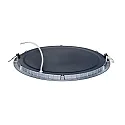 nobilé recessed downlight LED PANEL FLAT 300 R 840 350MA PRISM round, UGR < 19, excl. LED driver IP20, mat, titanium dimmable