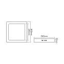 nobilé LED panel 300 Q square, UGR < 19, suitable for VDU workstation, dimmable 12W 1000lm 4000K CRI 80