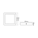 nobilé LED Aufbau-Panel FLAT 170 Q SCCT MP, IP44, eckig, 17 x 17cm, 10W (Multipower) 3000/4000/5700K, schaltbar, schwarz
