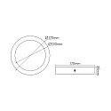 nobilé LED Aufbau-Panel FLAT 170 R SCCT DIM C, IP44, rund, Ø 17cm, 10W 3000/4000/5700K, dimmbar, schwarz