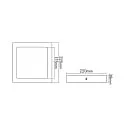 nobilé surface downlight LED PANEL FLAT 220 Q SCCT MP square, CCT Switch, switchable, multipower IP44, white 