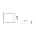nobilé surface downlight LED PANEL FLAT 220 Q SCCT DIM C square, CCT Switch IP44, black dimmable