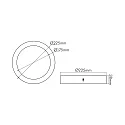 nobilé LED Aufbau-Panel FLAT 220 R SCCT MP, IP44, rund, Ø 22cm, 16W (Multipower) 3000/4000/5700K, schaltbar, schwarz