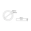 nobilé LED Aufbau-Panel FLAT 300 R SCCT MP, IP44, rund, Ø 30cm, 20W (Multipower) 3000/4000/5700K, schaltbar, weiß