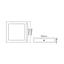 LED Aufbau-Panel FLAT 300 Q SCCT DIM C, IP44, eckig, 30 x 30cm, 20W 3000/4000/5700K, dimmbar, weiß
