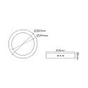 LED Aufbau-Panel FLAT 300 R SCCT MP, IP44, rund, Ø 30cm, 20W (Multipower) 3000/4000/5700K, schaltbar, weiß