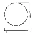 nobilé LED Aufbau-Leuchte WD 300 R SCCT MP PHASE, IP44, Ø 30cm, 17/21W (multi) 3000/4000K 1800-2400lm 100°, dimmbar, schwarz