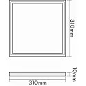 nobilé LED Panel Q1 DIM 1-10V, IP40 IK05, 230V AC, 31 x 31cm, Einbau + Aufbau, dimmbar 1-10V, 18W 3000K 1500lm 120°