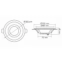 nobilé LED Einbauleuchte GLAS PANEL 100 R 350mA, CCV, IP20, rund, Ø 10cm, dimmbar, ohne BG, weiß, 5W 3000K 340lm 120°