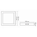 nobilé LED Deckenleuchte LED PANEL AUFBAU 120 Q, eckig, 12x12cm, 5W 4000K 340lm, weiß