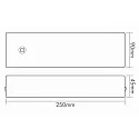 nobilé Zubehör für LED Panel FLAT R3S / R2S - Baldachin (exkl. BG), 25 x 7 x 4.5cm, mit Kabeldurchführung, Stahl, weiß