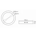 nobilé LED Deckenleuchte LED PANEL AUFBAU 120 R, rund, Ø 12cm, 5W 4000K 300lm, weiß