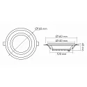nobilé LED panel LED GLAS PANEL 160R SCCT CCT Switch, dimmable, dimmable 10W 850 / 1000 / 950lm 3000 / 4000 / 5700K 120° 120° CRI >80
