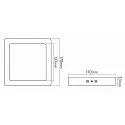 nobilé LED Deckenleuchte LED PANEL AUFBAU 170 Q, weiß, 10W, 3000K