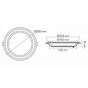 nobilé LED Einbauleuchte GLAS PANEL 200 R 350mA, CCV, IP20, rund, Ø 20cm, dimmbar, ohne BG, weiß, 14W 3000K 1180lm 120°