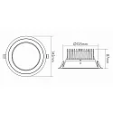 nobilé LED Downlight 125, BAP-geeignet, UGR<19, 350mA, CRi >90, ohne BG, dimmbar, weiß, 12W 4000K 1300lm 60°
