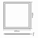 nobilé Recessed LED PANEL Flat Q2S, IP40 IK07, 40W 3000K 4000lm 120°, white, 1-10V dimmable