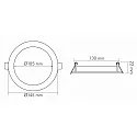 nobilé LED Einbau-Panel FLAT 105 R, IP44, Bad + Küche, rund, Ø 14.5cm, 350mA (exkl. BG), dimmbar, 8W 3000K 120°, weiß