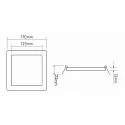 nobilé LED Einbau-Panel FLAT 130 Q DTW, IP20, eckig, 17 x 17cm, 350mA (exkl. BG), 11W 2000-3000K 60-1000lm 120°, dim-to-warm, Titan