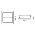 nobilé LED Einbau-Panel FLAT 300 Q SCCT, IP20, eckig, 29 x 29cm, 350mA (exkl. BG), 19W 3000/4000/5700K 2300lm 120°, schwarz