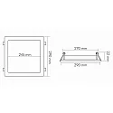 nobilé LED Einbau-Panel FLAT 300 Q, IP20, eckig, 29 x 29cm, 350mA (exkl. BG), dimmbar, 20W 3000K 2300lm 120°, weiß