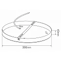 nobilé Zubehör für LED Büro-Pendelleuchte PANEL R400 - Deckenbefestigung für Direkt-Aufbau, Ø 20cm, Stahl, weiß