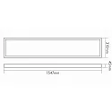 nobilé LED PANEL AUFBAU UGR<19, BAP-geeignet, IP20 IK04, 154.7 x 31cm, inkl. BG, On-Off, 45W 3000K
