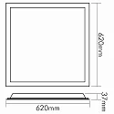 nobilé LED panel LED PANEL BACKLIGHT 62 UGR<19 DTW for VDU workstation, Dim-To-Warm, UGR < 19, dimmable 38W 2000 - 3000K CRI >80